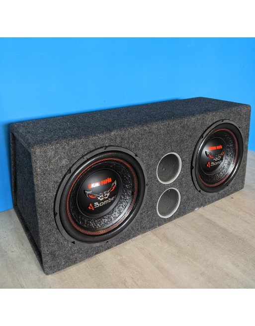 CAJON ARMADO CON 2 SUBWOOFERS BICHO PAPAO 12 400RMS