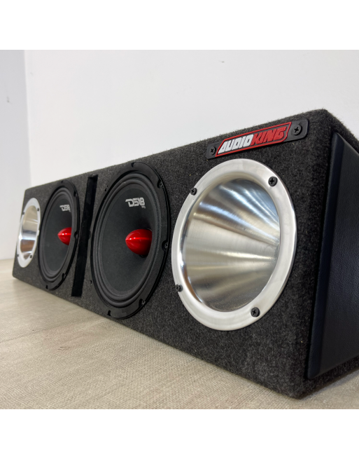 RACK SLOT PORT 2 MEDIOS 8" 190RMS DS18 Y 2 DRIVERS EROS 100RMS + DE ALUMINIO