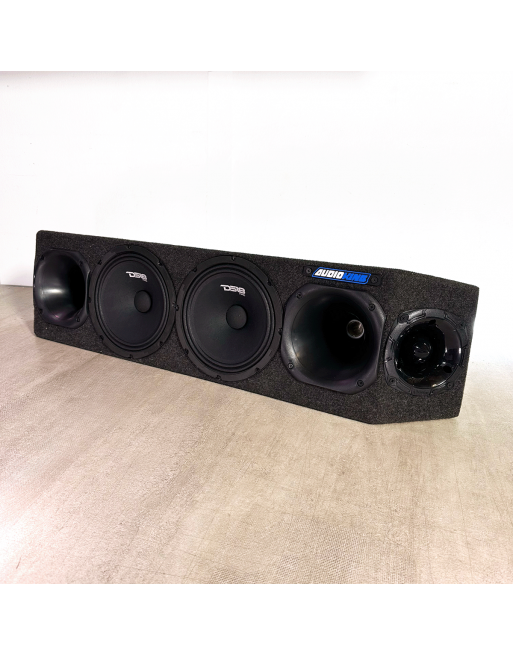RACK DS18 CON 2 MEDIOS DE 8", 2 DRIVERS Y 2 TWEETERS
