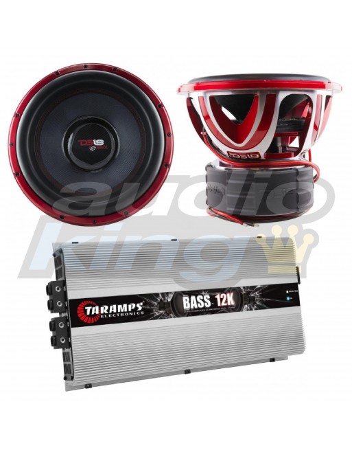 COMBO 2 Subwoofers DS18 15" 4000RMS Hooligan + Potencia Taramps BASS 12K