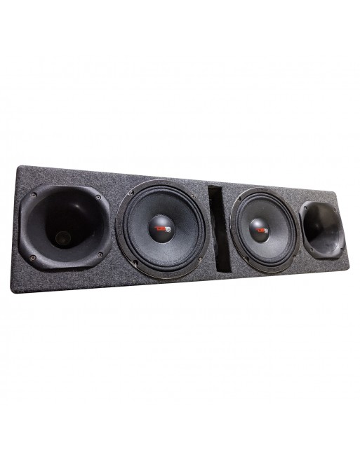 RACK ARMADO C/ 2 MEDIOS DE 8" DS18 X8M Y 2 DRIVERS JBL SLOTPORT