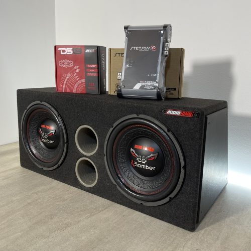 1 Combo Doble Bomber Bicho Papao 12" 600RMS + Potencia + Cajon + Kit