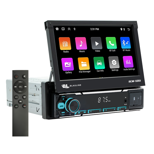 STEREO BLAULINE PANTALLA 7" REBATIBLE ANDROID BLUETOOTH BCM-595i