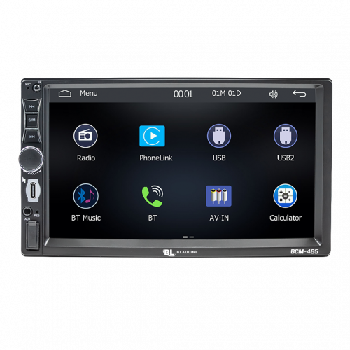1 STEREO BLAULINE PANTALLA 7" BLUETOOTH USB TIPO C BCM-485