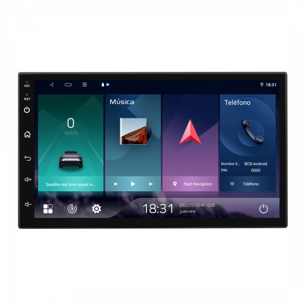 1 STEREO BLAULINE PANTALLA 7" ANDROID BLUETOOTH BCM-790A