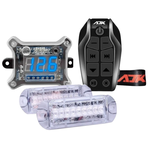 AJK KIT SMART CONTROL REMOTO + VOLTIMETRO + STROBOS 3W
