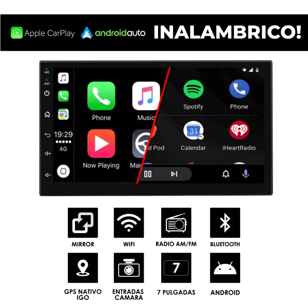 2 STEREO BLAULINE PANTALLA 7" ANDROID BLUETOOTH BCM-790A