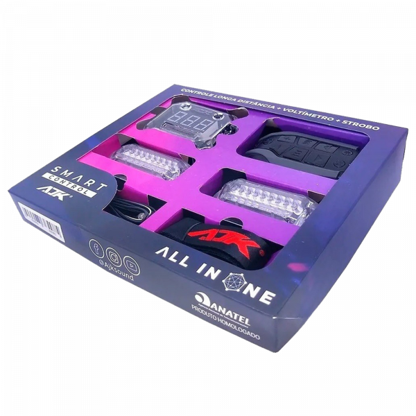 AJK KIT SMART CONTROL REMOTO + VOLTIMETRO + STROBOS 3W