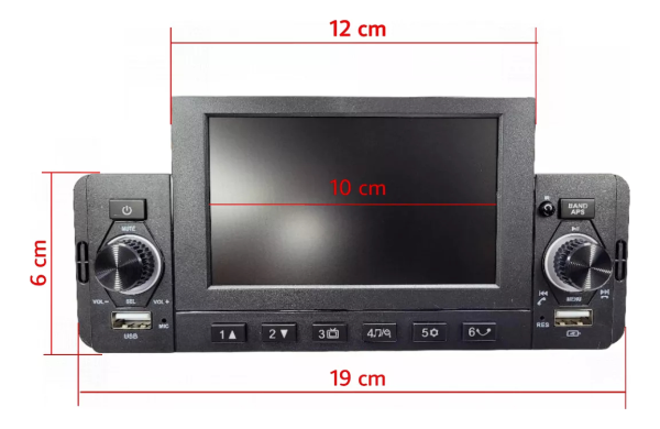 STEREO MP5 PANTALLA 4.3" BT USB